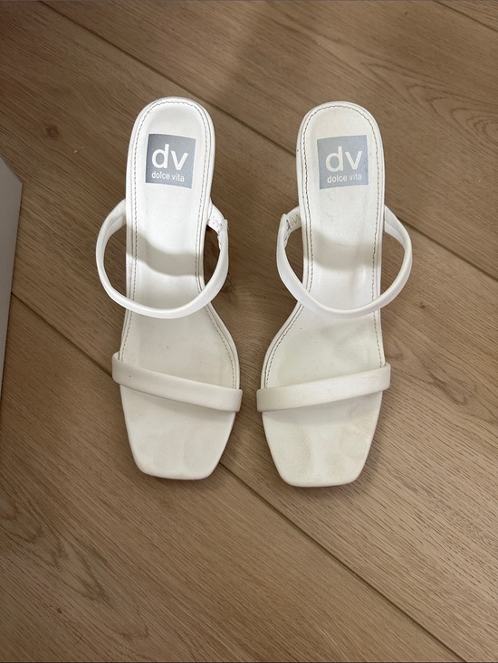 Dolce Vita Shoes - Dolce Vita Yorke Block Heel
White Minimalist Strappy Square-Toe Heels